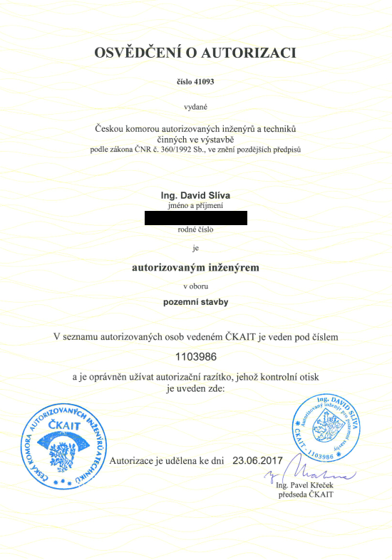 Osvědčení o autorizaci